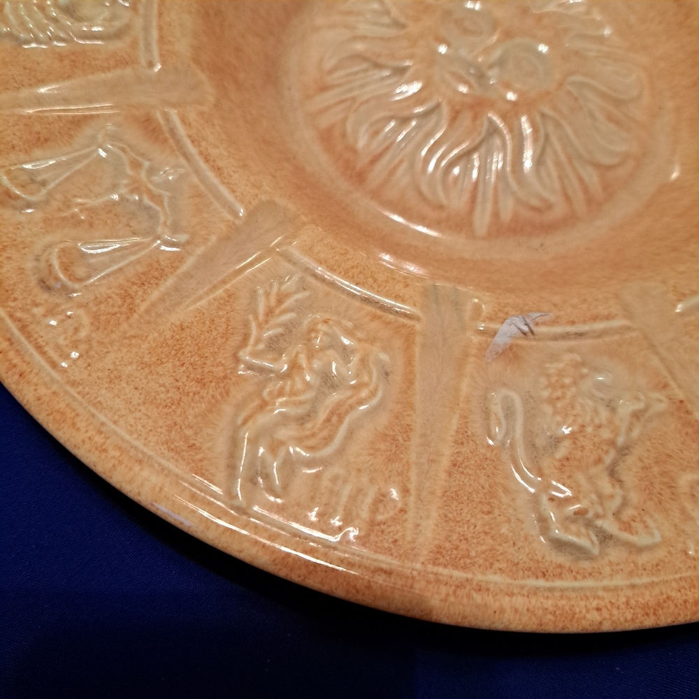 Vintage Yellow Zodiac Ceramic Plate - Picture 6 of 10